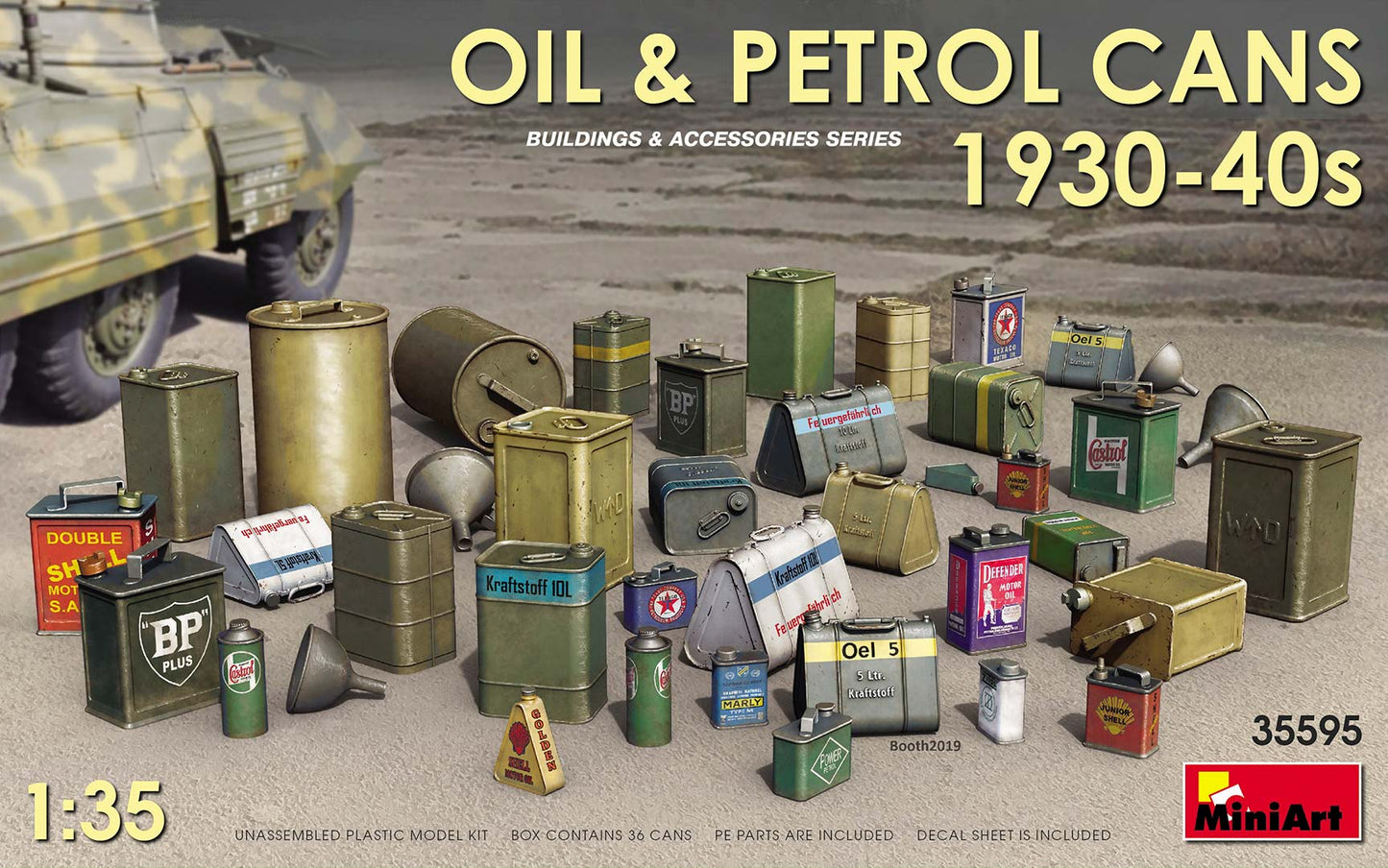 Miniart 35595 1/35 Oil & Petrol Cans 1930-40s