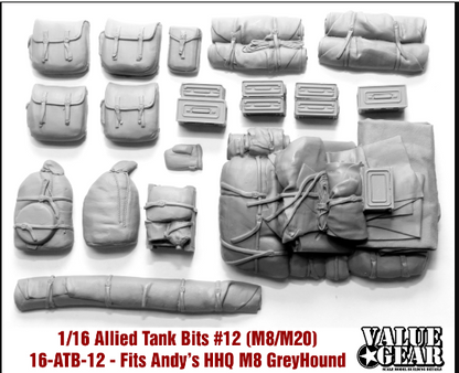 Value Gear ATB12 1/16 Allied M8/M20 Tank Bits #12 (fits AHHQ008 Greyhound)