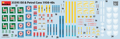 Miniart 35595 1/35  Oil & Petrol Cans 1930-40s